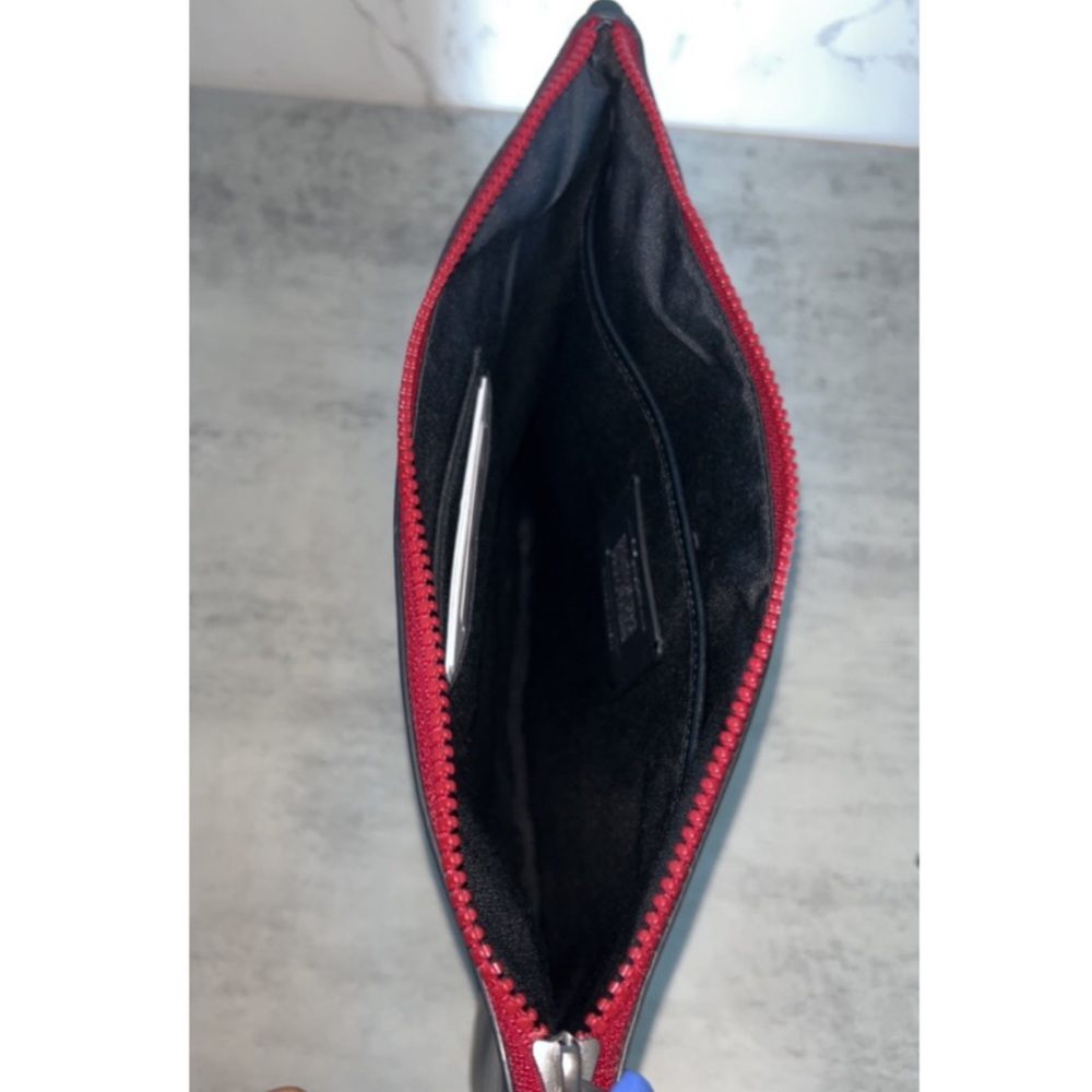Large Black Coach Pouch Radial Rainbow - Picture 6 of 11